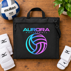 Aurora Volleyball Stadium Seat Cushion - Black Flat-Lay [LIFESTYLE]