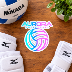 Aurora Volleyball Team Car Decal Flat-Lay [LIFESTYLE]
